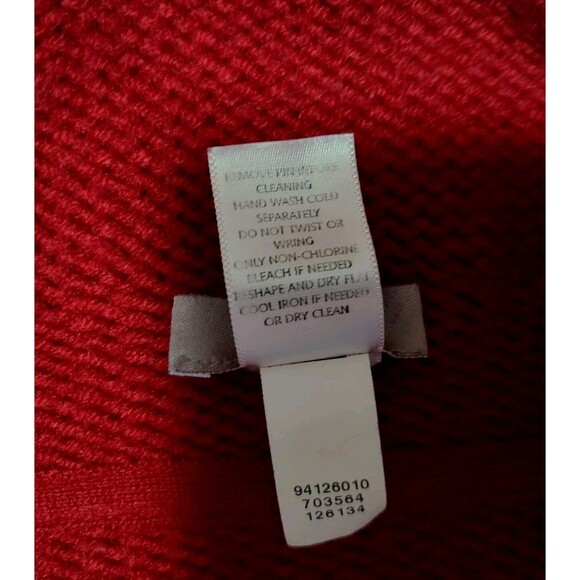 JJill Open Front Cardigan Sweater Women's XS Red Wool Blend Waterfall - Picture 10 of 10